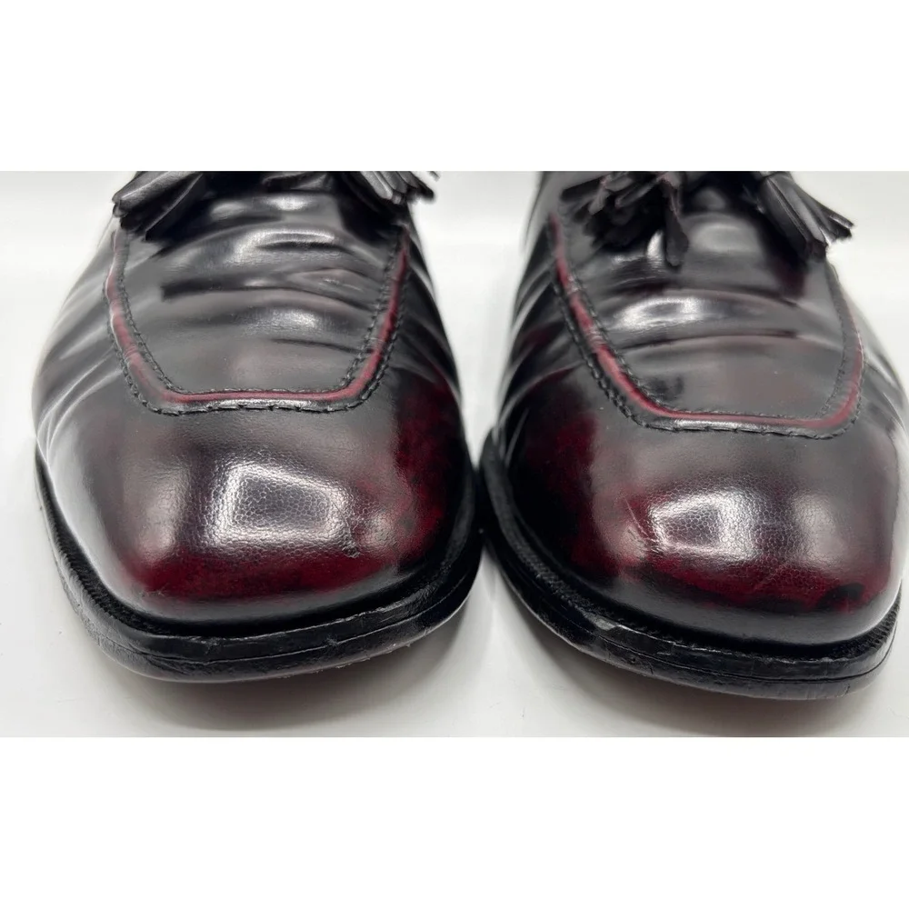 Johnston & Murphy Men's Tassel Loafers Black Leather Dress Slip-on Shoes